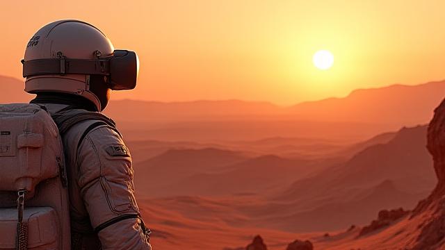 Experiencia de realidad virtual de exploración de la superficie de Marte.